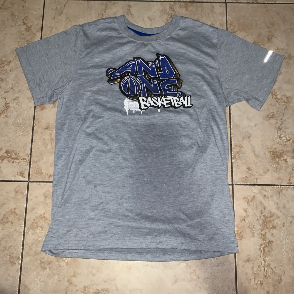 AND1 Gray Basketball Graphic Tee